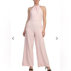 Julia Jordan Light Mauve Formal Wide Leg Jumpsuit Halter Neck Prom Size 10 NWT